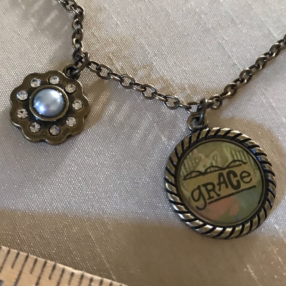 “grace” charm necklace NEW w/ TAGS